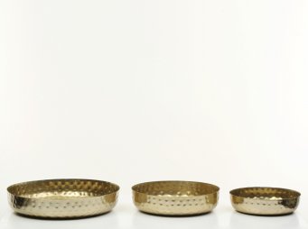 AK.JFA71000120 3 L GOLD METAL TEPS 19.5*19.5*5 CM 25*25*5.5 CM